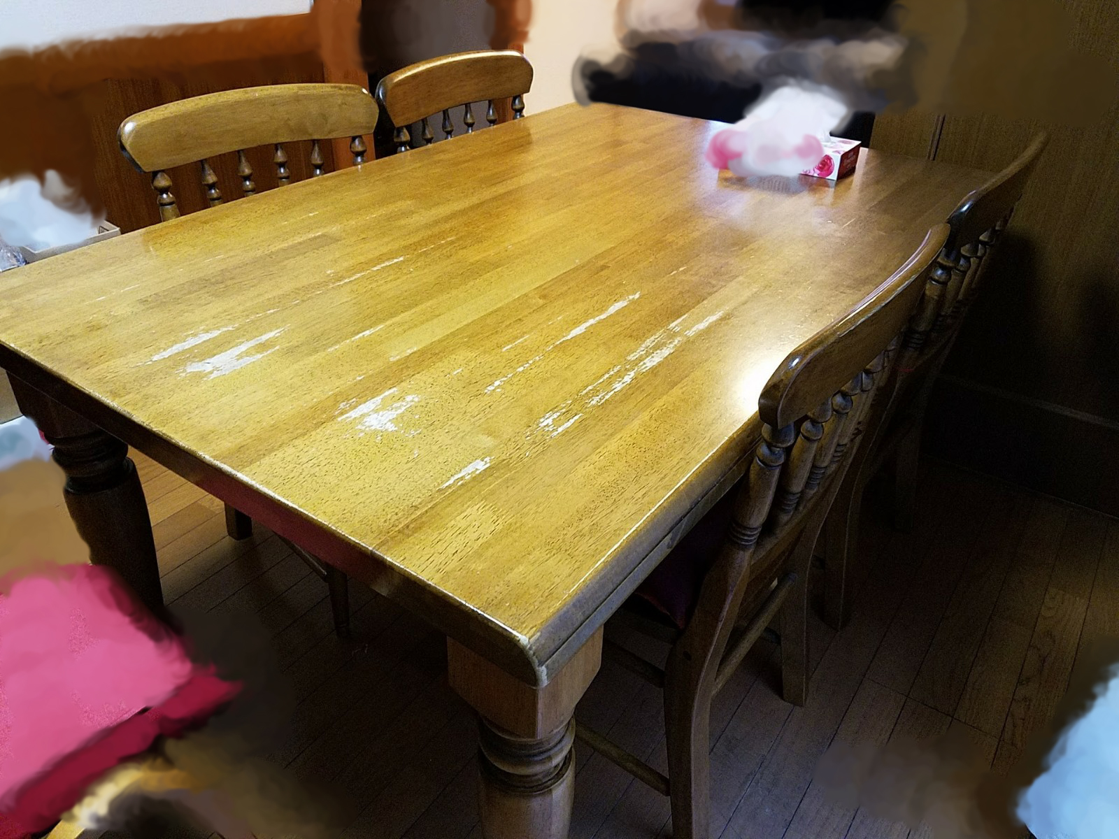 ダイニングテーブル塗装修理 家具の病院 ダニエルブログ